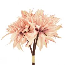 položky Dahlia umelé kvety ružový kvet Ø15cm L28cm 3 ks