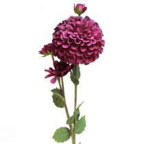 položky Dahlia umelé kvety s fialovými kvetmi Ø10cm L80cm 2ks