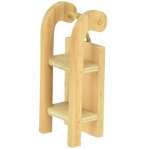 položky Dekoračné sane drevené na zavesenie mätová zelená biela 9,5cm 6ks