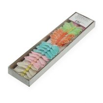 položky Motýle z pierok na drôte farebné 5,5 cm 24 ks