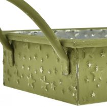 položky Ozdobný podnos vianočné hviezdy zelené 49cm/43cm sada 2 ks