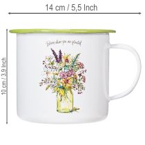 položky Dekoratívny hrnček/kvetináč, smaltovaný, Ø11,5 cm V10 cm