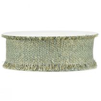 položky Ozdobná stuha strapcová ozdobná stuha svetlozelená zlatá š40mm d15m