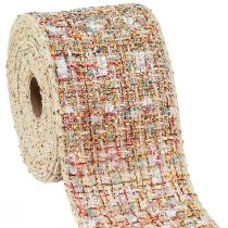 položky Ozdobná stuha bižutérna stuha farebný trblietavý patchwork š70mm d5m