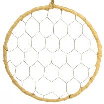 položky Ozdobný prsteň z kovu Rafia na zavesenie Ø20cm 4ks
