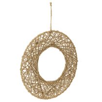 položky Dekoratívne jutové krúžky, prírodný štýl, závesná dekorácia, boho štýl, Ø38cm, 2 kusy, kovové krúžky, dekorácia na stenu, dekorácia na okno