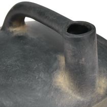 položky Ozdobný vázový džbán keramický starožitný vzhľad antracit béžový 18cm