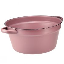 položky Vedro s rúčkami kovový podnos na pestovanie ružový Ø22,5cm V10,5cm