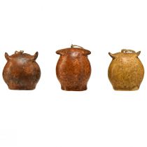 položky Rozkošné prívesky sovičky - Rustikálne hnedé tóny, 5,6 cm - Perfektná dekorácia na jeseň a Vianoce - Balenie 3 kusov