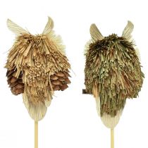 položky Sova ozdobné kvetinové zátky jesenná dekorácia prírodná Ø4cm V8cm 4ks