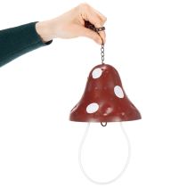 položky Kovové závesné kŕmidlo, dizajn muchotrávky, červené a biele, 25,5 cm