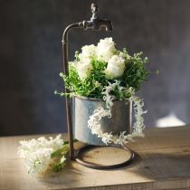 položky Záhradná dekorácia kovový kvetináč s kohútikom Ø16,5cm V42cm