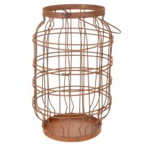 položky Záhradný lampáš, kovový, hrdzavý povrch, rukoväť, vintage, Ø19,5 cm