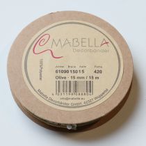 položky Darčeková stuha s olivovou ratolesťou a elegantnými vetvičkami a olivami 1,5 cm 15 m