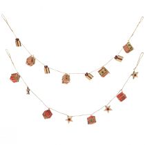 položky Girlanda vianočné darčeky a hviezdy červená prírodná zelená 100cm 2ks