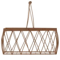 položky Kovový drôtený košík, hrdzavý vzhľad, 28x13,5x14cm, 2 kusy