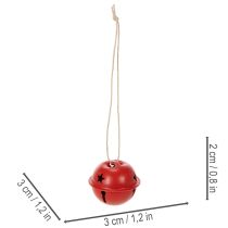 Článok Dekoratívne prívesky v tvare zvončeka s motívom hviezdy, 3 cm, 9 kusov