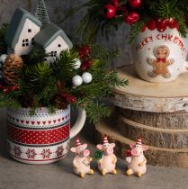 položky Dekoratívne prasiatko Lucky Pig s talizmanom pre šťastie 5 cm 6 ks