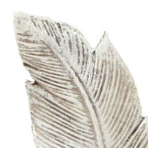 položky Výzdoba na hrob pierko sivá biela výzdoba na hrob polyresin 15,5cm 4 ks