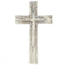 položky Náhrobná výzdoba kríž rustikálny sivobiely polyresin 12×7cm 6 ks