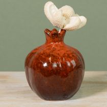Článok Dekoratívna váza z granátového jablka, keramická, červenohnedá, Ø10,5 cm, V12 cm