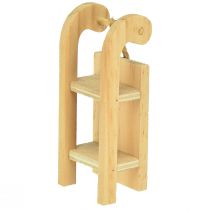 položky Drevená miniatúra saní, červená-prírodná, 4x8,5 cm, sada 6 ks - vianočná dekorácia