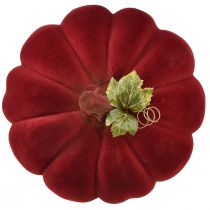 položky Jesenná dekorácia tekvica flocked červená bordová - tekvicová dekorácia pre jedinečnú jesennú atmosféru 32cm