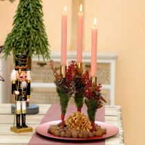 položky Vysoký svietnik, zlatý kov, 27,5 cm, 4 kusy