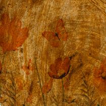 položky Drevený tanier Kvety Motýľ prírodný ružový Ø15cm 3ks