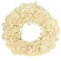 položky Hydrangea veniec krémové umelé hortenzie Ø40cm