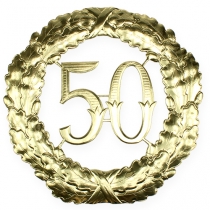 položky Jubilejné číslo 50 v zlate Ø40cm