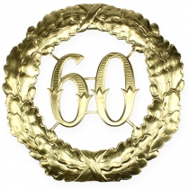 položky Jubilejné číslo 60 v zlate Ø40cm