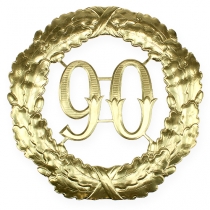 položky Jubilejné číslo 90 v zlate Ø40cm