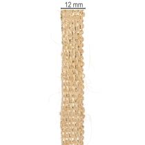 položky Jutová stuha, rustikálna dekoračná stuha, prírodná juta, zlatá, 12 mm, 10 m
