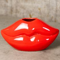 položky Keramická váza červená dekoratívna váza s mouth bozk 17×8,5×9cm
