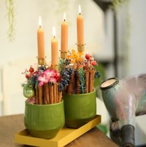 položky Svietnik korunka zlatá, kovový držiak na sviečky 4 ks