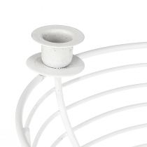 položky Svietnik v bielej ozdobnej kovovej miske Ø14cm V7cm