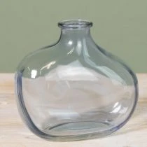 položky Malá sklenená váza, číra, moderná, mini váza, sklo, modrá, 11×6×10cm, 3 ks