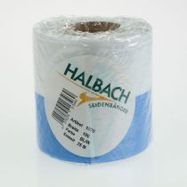 položky Moaré modrobiela stuha na veniec, 100 mm ozdobná taftová stuha