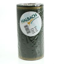 položky Moaré stuha na veniec 200 mm tmavozelená s perleťovým okrajom a taftovou väzbou - ozdobná stuha na oslavy a pohrebné kvety, 25 m