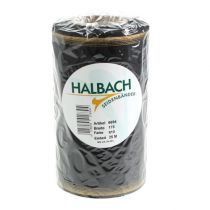 položky Elegantná moaré stuha na veniec, 175 mm čierna s perleťovým okrajom a taftovou väzbou, ozdobná stuha na pohrebné kvety, mašľová stuha, 25 m