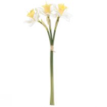 položky Umelé narcisy hodvábne kvety biely narcis 40cm 3 ks