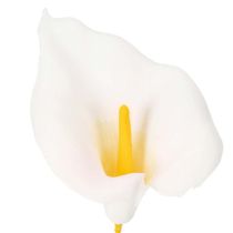 Článok Umelá kala so žltými tyčinkami, ozdobné kvety, 35 cm, 10 kusov