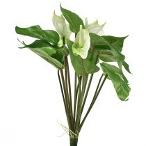položky Umelé kvety, kvet plamienok, umelá antúria biela 36cm