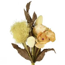 položky Umelá kvetinová kytica ruža hortenzia suchý vzhľad vintage dekorácia 38cm