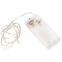 Článok Reťazové svetlá na batérie do interiéru, teplá biela, 10 LED diód, dĺžka 1 m, 6 kusov