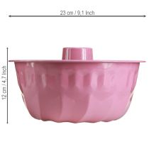 položky Kovová dekoratívna miska, forma na pečenie, forma na tortu Bundt, ružová, Ø23cm, V12cm