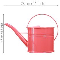 položky Kovová dekoratívna krhlica, ružový kvetináč, 1,25 l, na vnútorné/vonkajšie použitie, na balkón