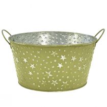 položky Kovová miska s hviezdičkami a ušami zelená Ø20cm V11,5cm