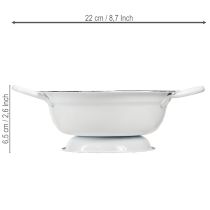 položky Kovová dekoratívna miska, biela a čierna, Ø16,5 cm, V6,5 cm, 4 kusy